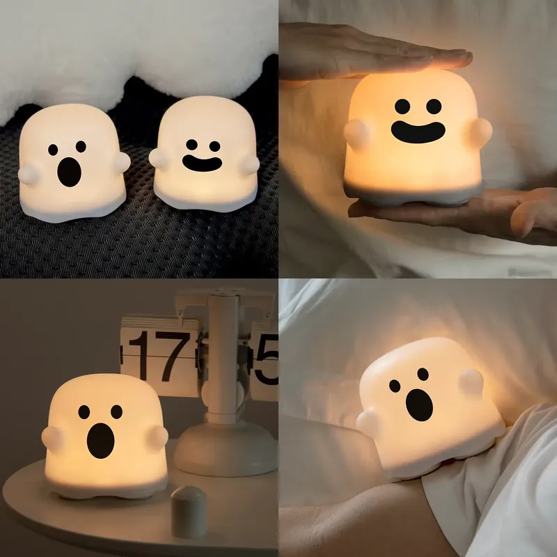 Baby Nursery Table Lamp - Creative Cute Ghost Night Light USB
