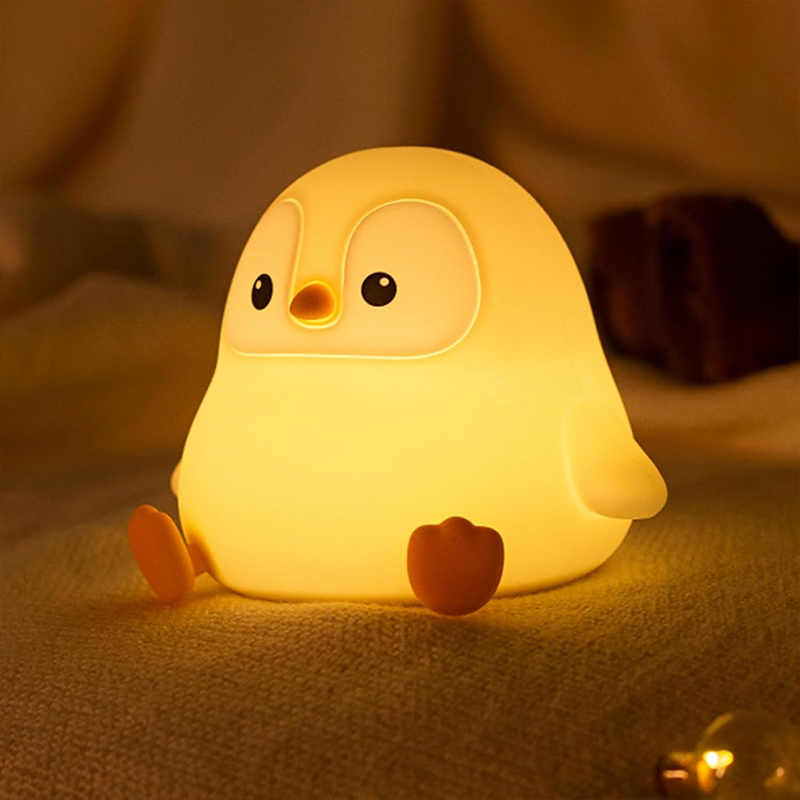 Baby Nursery Table Lamp - Cute Penguin Night Light Silicone Nursery