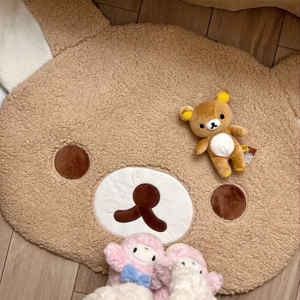Baby Nursery Rug - Cartoon Rilakkumas Plush Rug Kawaii Korilakkuma