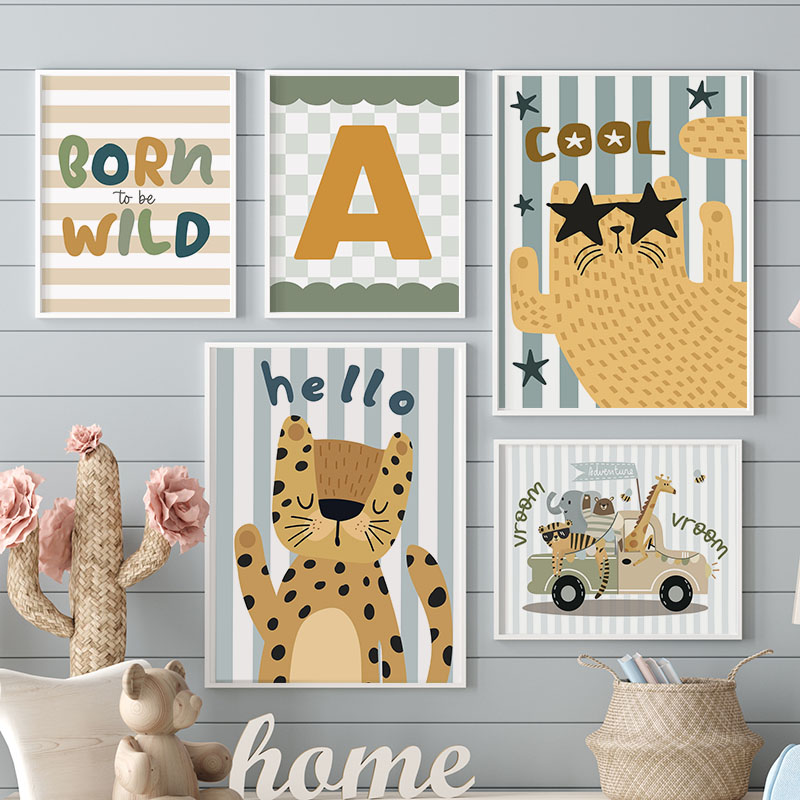 Baby Nursery Giraffe - Kawaii Tiger Lion Giraffe Car Custom