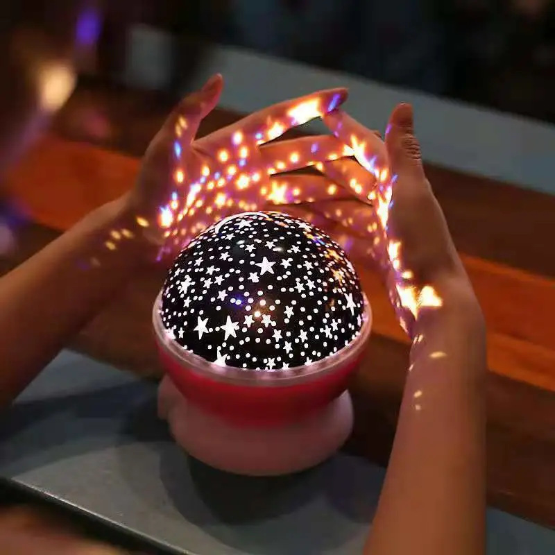 Baby Nursery Table Lamp - Night Lamp Projector Starry Sky Night