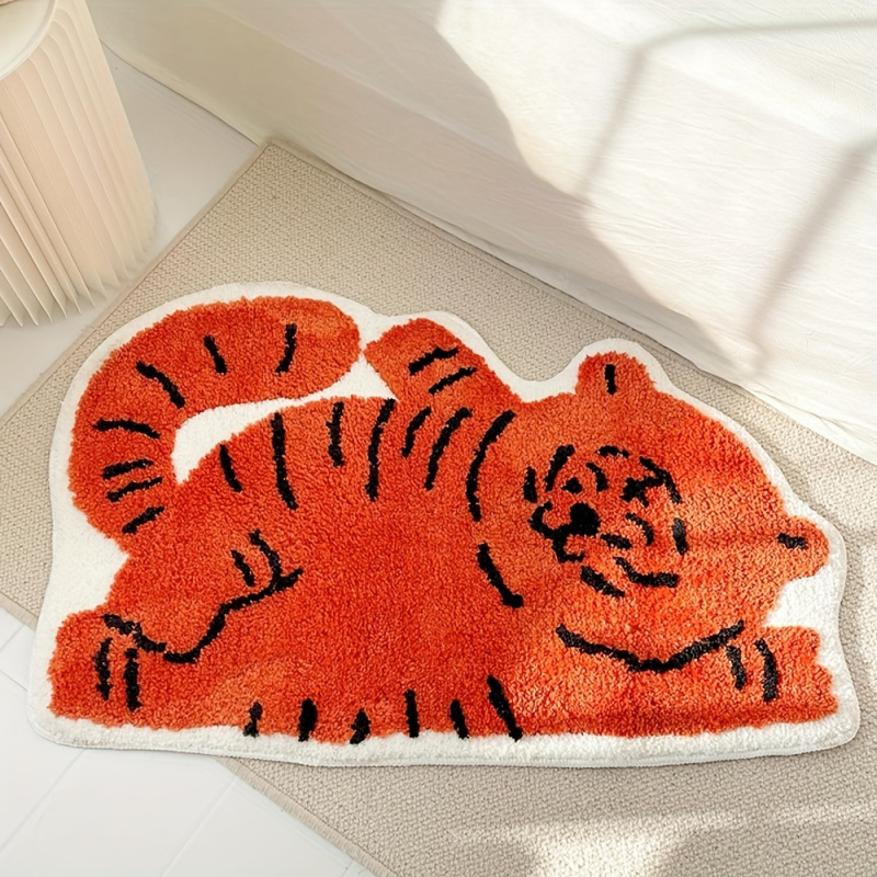 Soft Rug Nursery - VIKAMA Kawaii Lying Cat Area Rug,