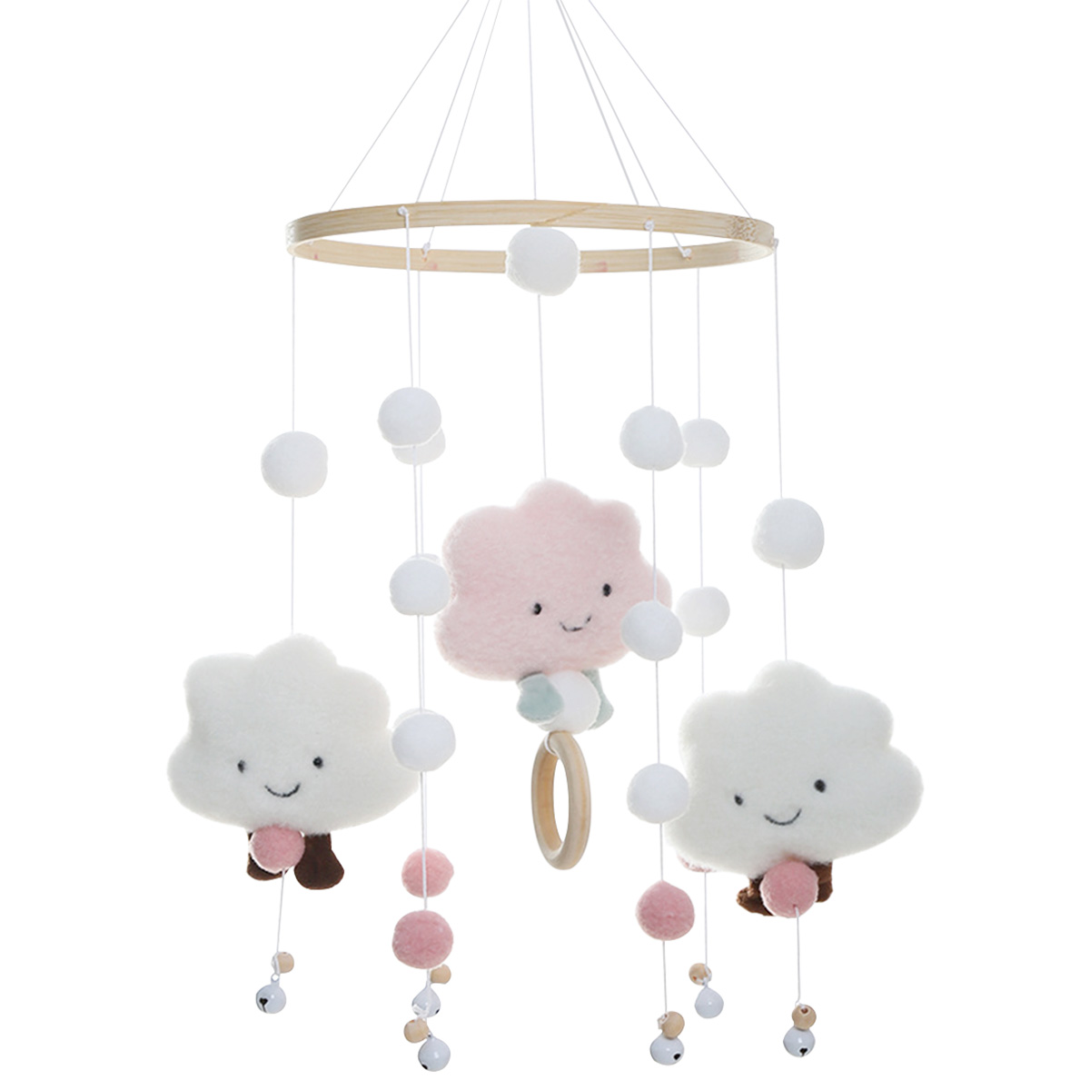 Baby Nursery Mobile - Mobile Wind Chimes with Cloud Doll