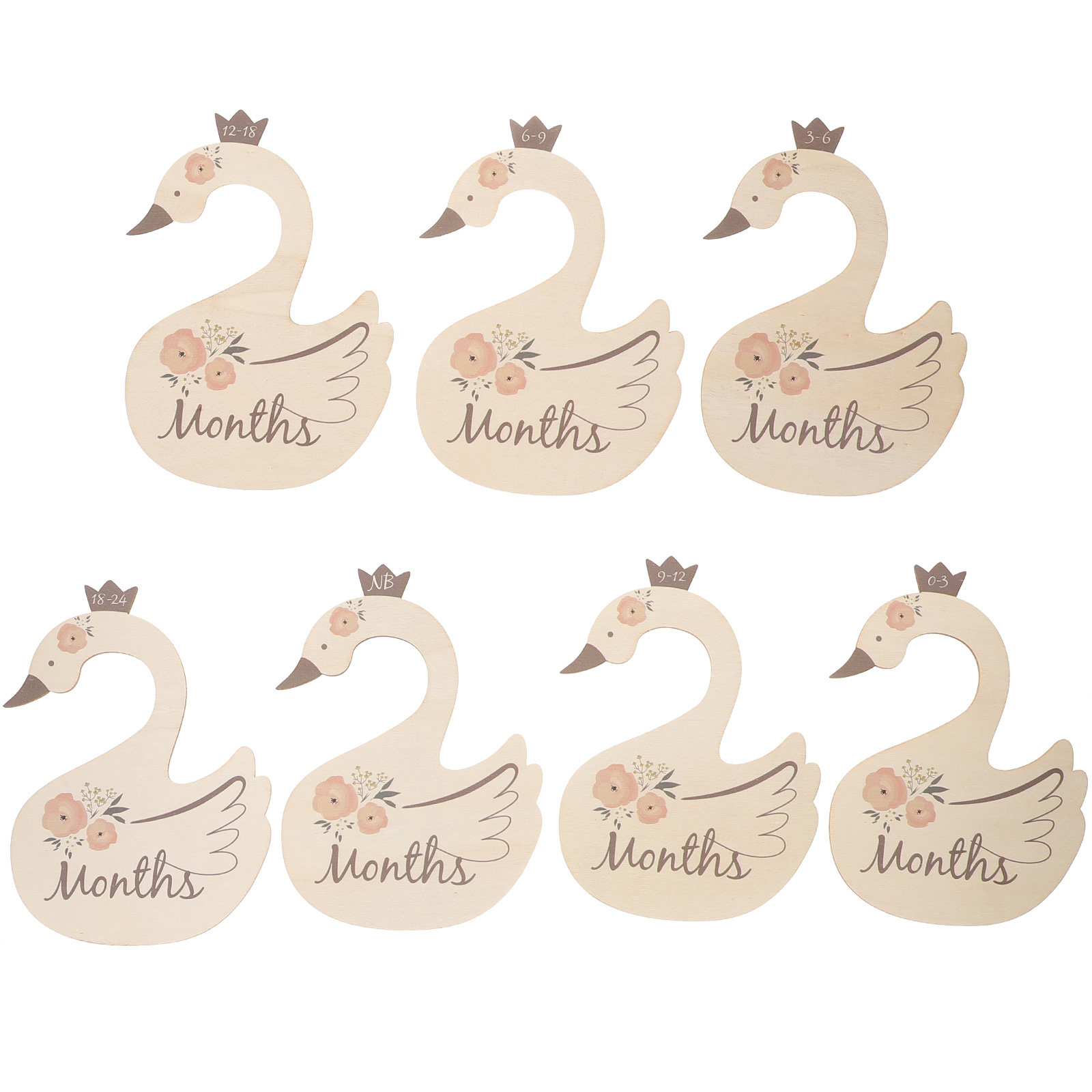 7Pcs Swan Baby Clothes Size Di - Baby Nursery Wardrobe ulasan dan harga