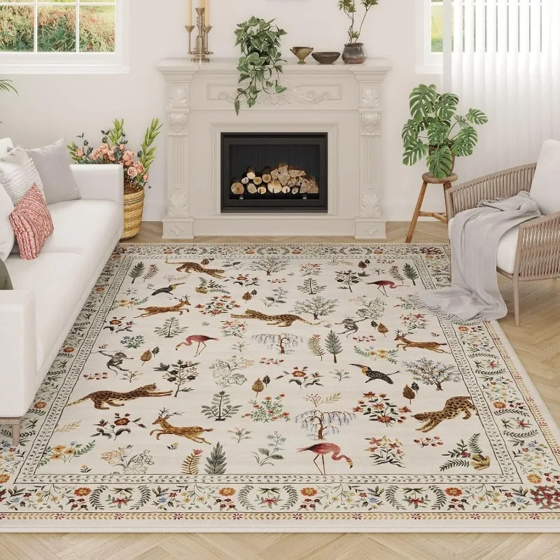 Carpet for Living Room Floral  - Soft Rug Nursery ulasan dan harga