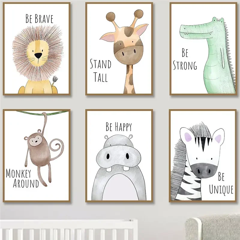Nursery Wall Art Cute Cartoon  - Baby Nursery Giraffe ulasan dan harga