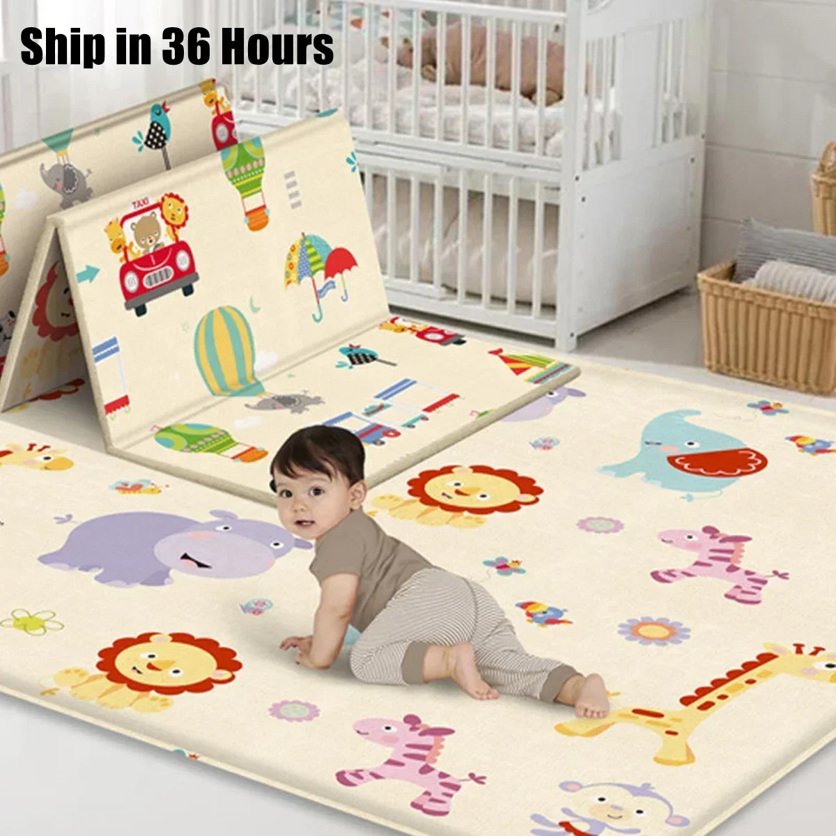Foldable Non-Toxic Baby Play M - Soft Rug Nursery ulasan dan harga