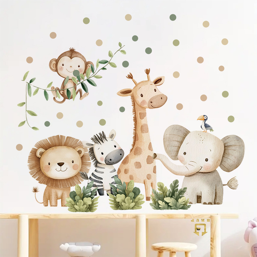 Boho Forest Animals Wall Stick - Baby Nursery Decor Boy ulasan dan harga