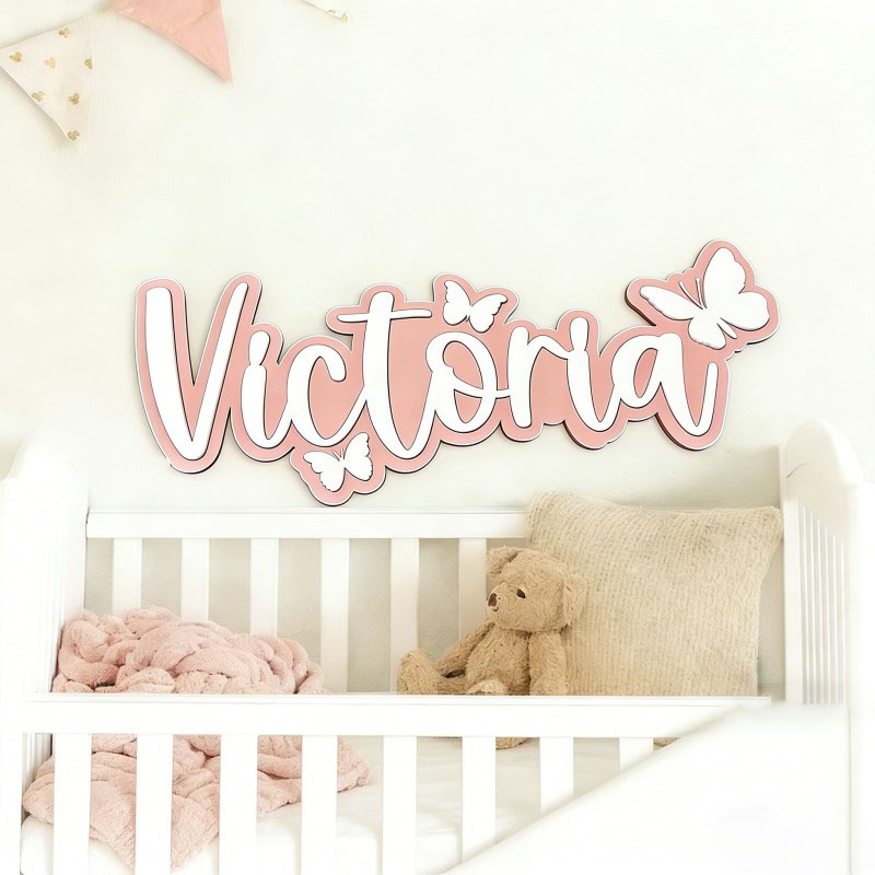 1Pc Custom Cartoon Butterfly N - Baby Nursery Decor Boy ulasan dan harga