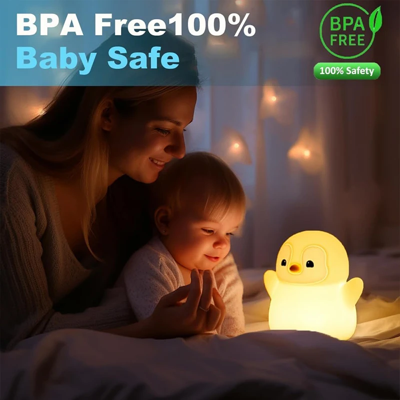 NEW Penguin Night Light Silico - Baby Nursery Table Lamp ulasan dan harga