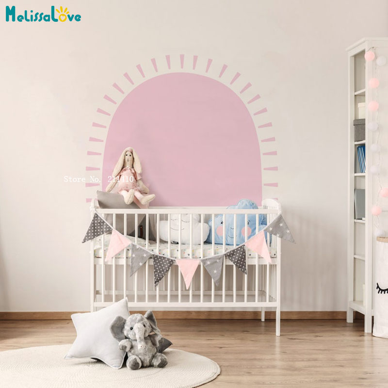 Half Sun Boho Wall Decals Abst - Baby Nursery Labels ulasan dan harga