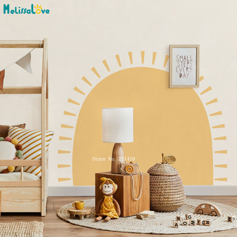 Half Sun Boho Wall Decals Abst - Baby Nursery Labels ulasan dan harga