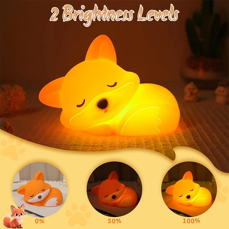 Cute Fox Animal Night Light Si - Baby Nursery Table Lamp ulasan dan harga