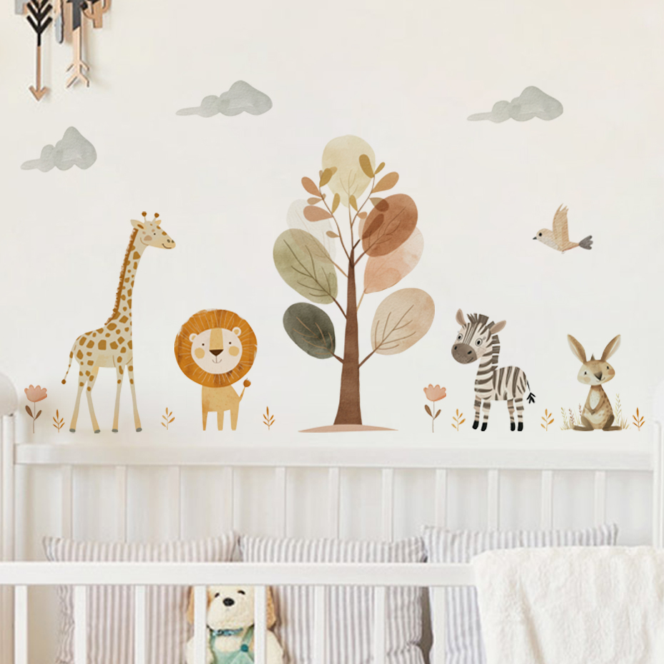Cartoon Cute Lion Giraffe Zebr - Baby Nursery Giraffe ulasan dan harga