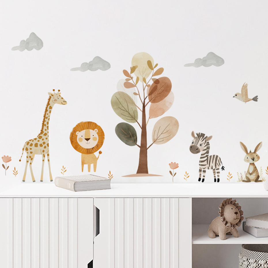 Cartoon Cute Lion Giraffe Zebr - Baby Nursery Giraffe ulasan dan harga