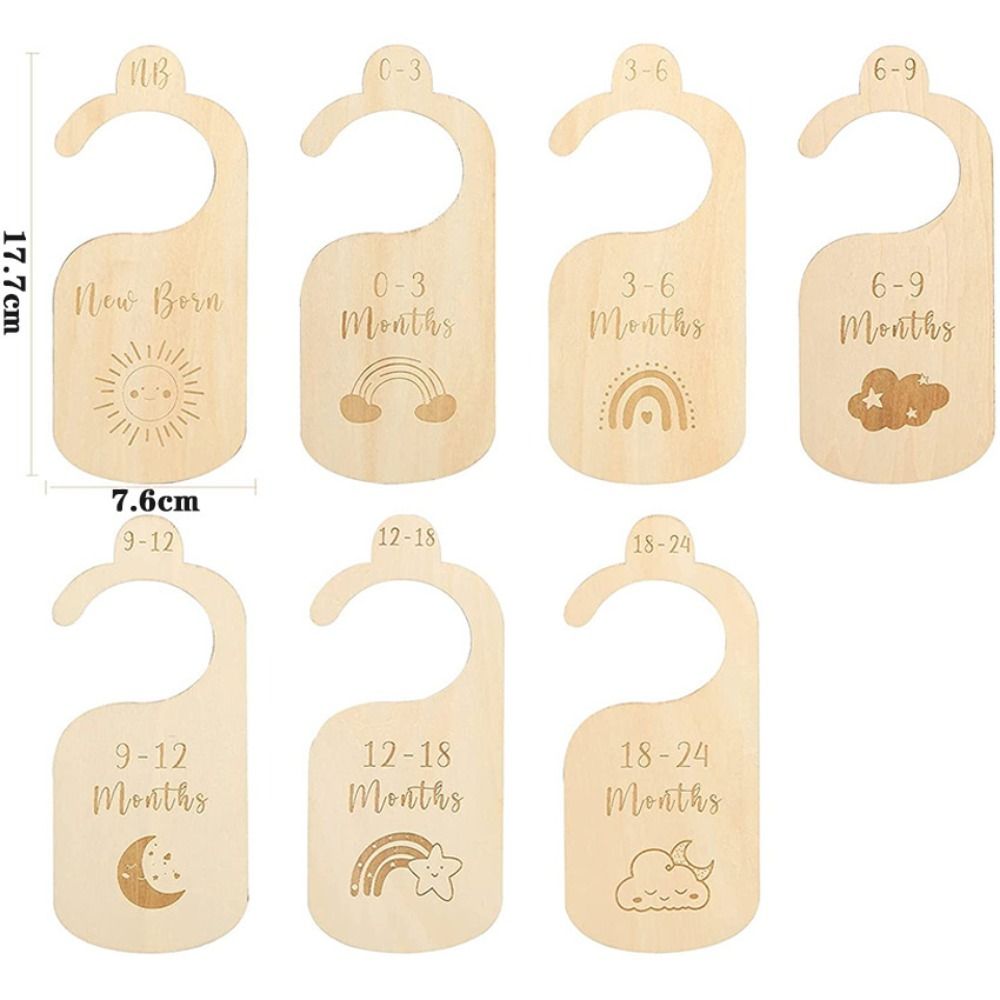 7/8Pcs Wood Baby Closet Divide - Baby Nursery Wardrobe ulasan dan harga