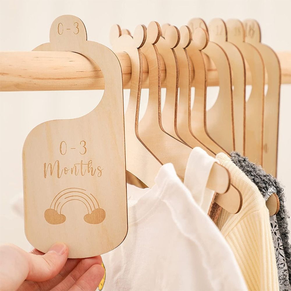 7/8Pcs Wood Baby Closet Divide - Baby Nursery Wardrobe ulasan dan harga