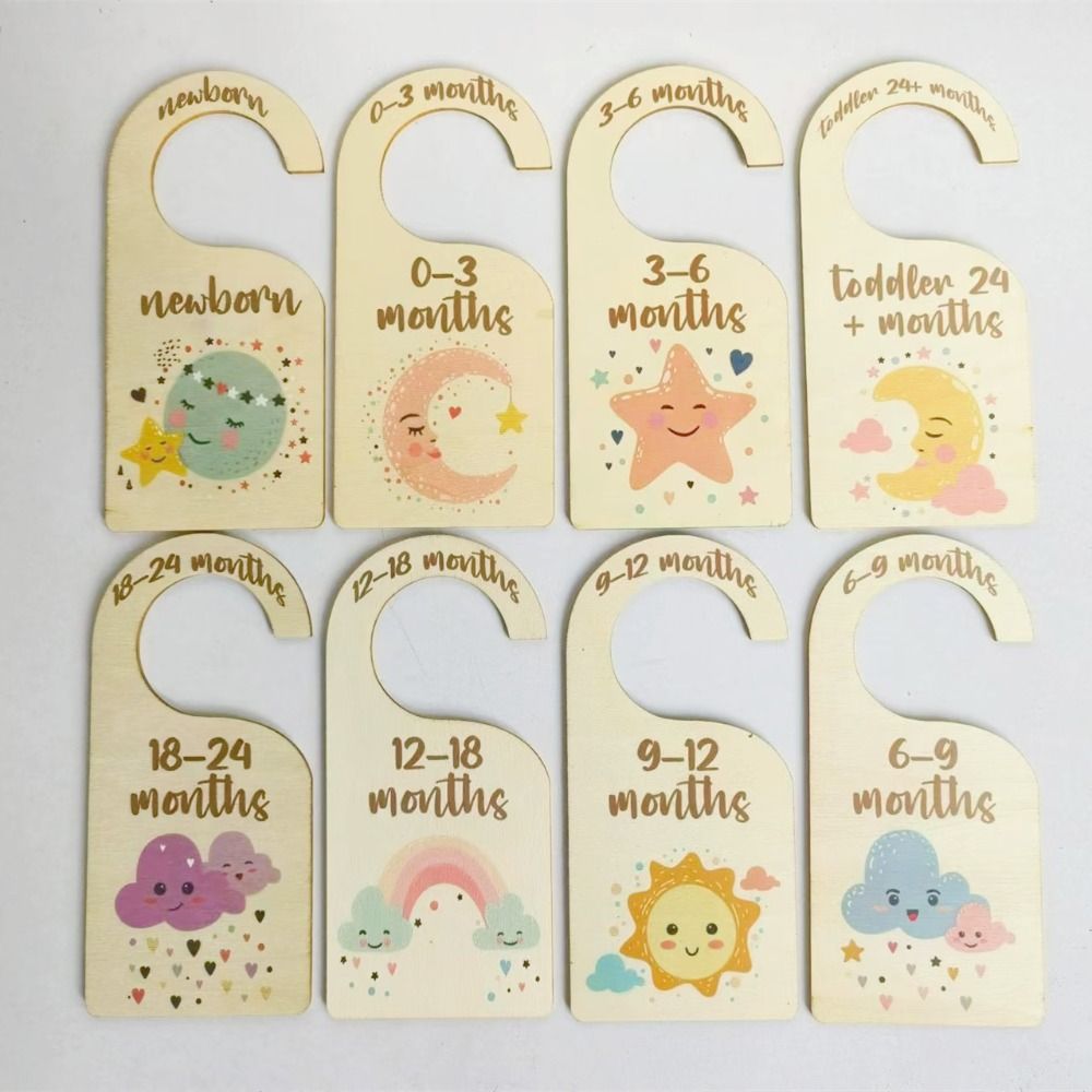 7/8Pcs Wood Baby Closet Divide - Baby Nursery Wardrobe ulasan dan harga