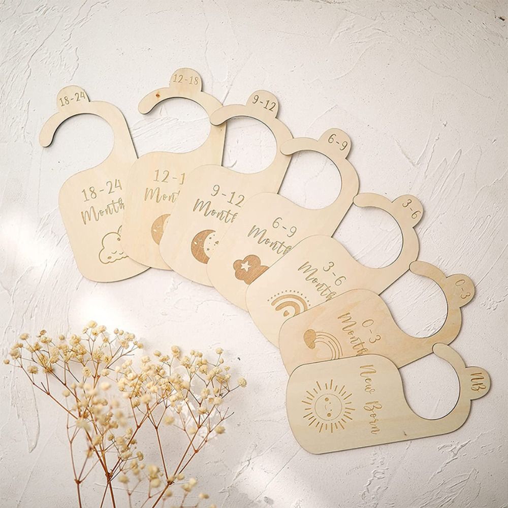 7/8Pcs Wood Baby Closet Divide - Baby Nursery Wardrobe ulasan dan harga