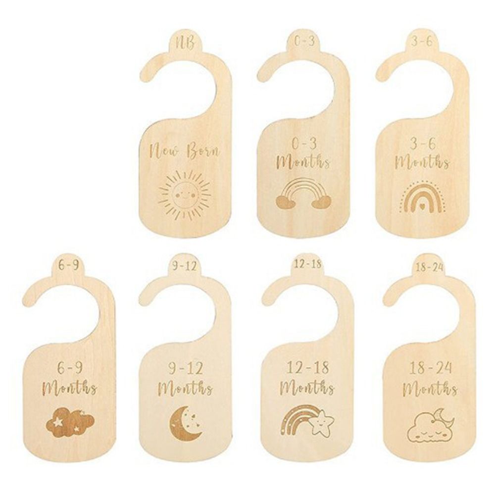 7/8Pcs Wood Baby Closet Divide - Baby Nursery Wardrobe ulasan dan harga