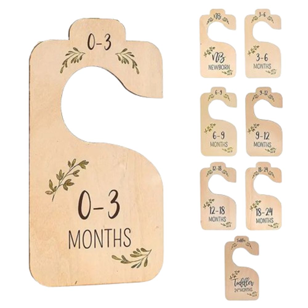 7/8Pcs Wood Baby Closet Divide - Baby Nursery Wardrobe ulasan dan harga