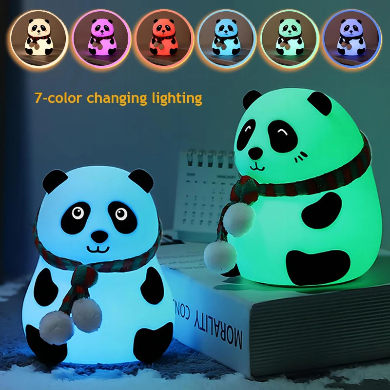 Cute Panda Night Light Silicon - Baby Nursery Table Lamp ulasan dan harga