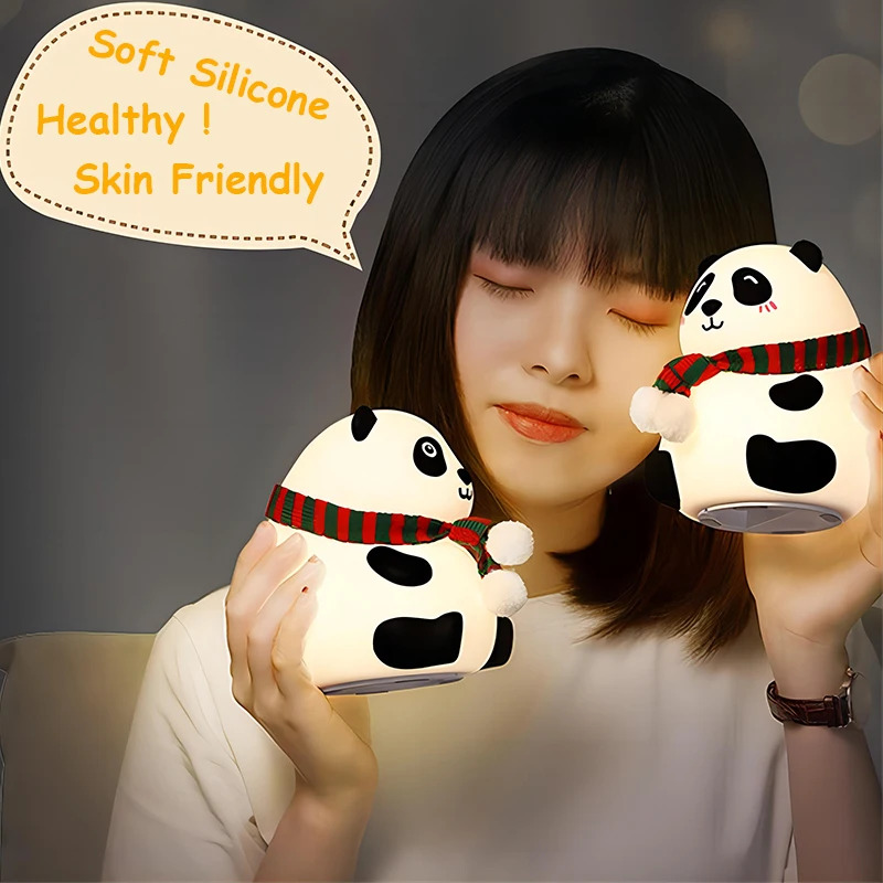 Cute Panda Night Light Silicon - Baby Nursery Table Lamp ulasan dan harga