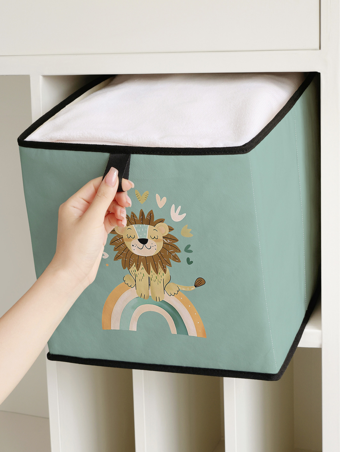 Cute Lion Rainbow Print Foldab - Baby Nursery Wardrobe ulasan dan harga