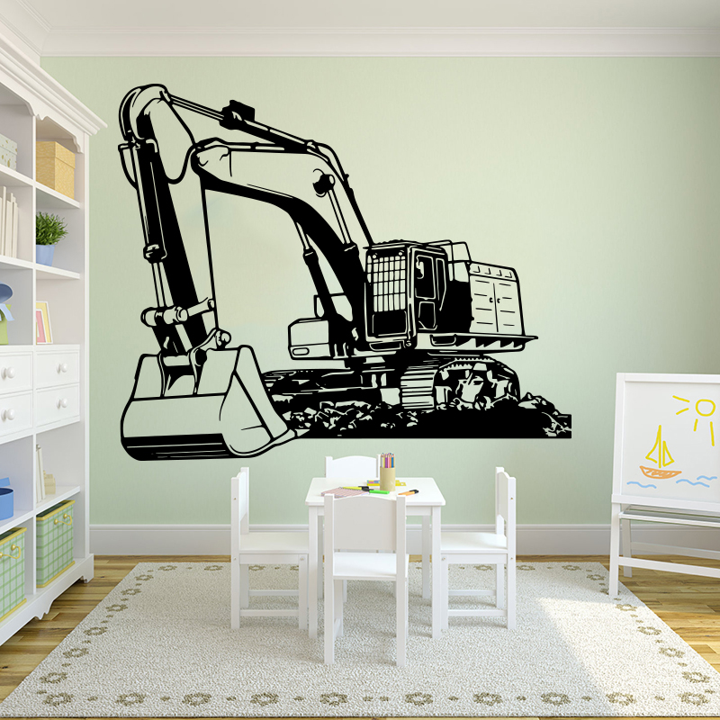 Large Heavy Equipmen Excavator - Baby Nursery Labels ulasan dan harga