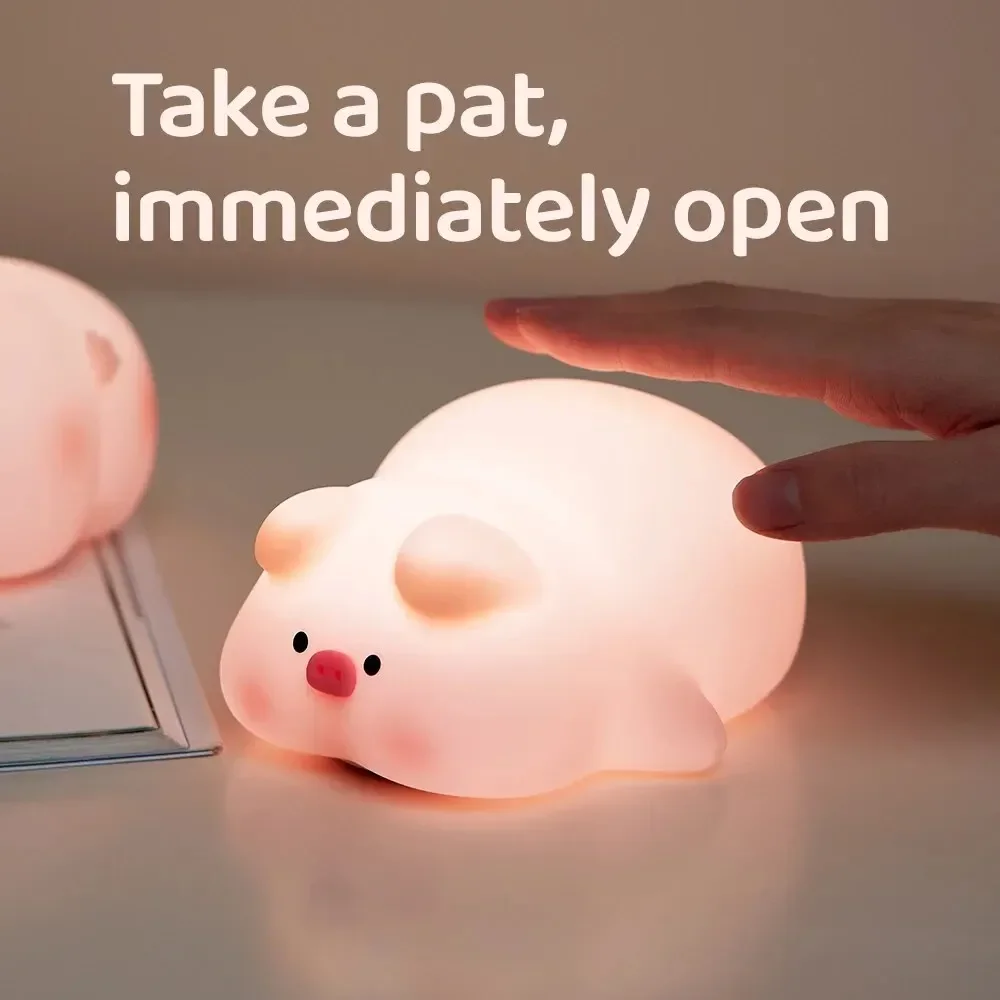 Piggy Bunny Night Light Led Ta - Baby Nursery Table Lamp ulasan dan harga