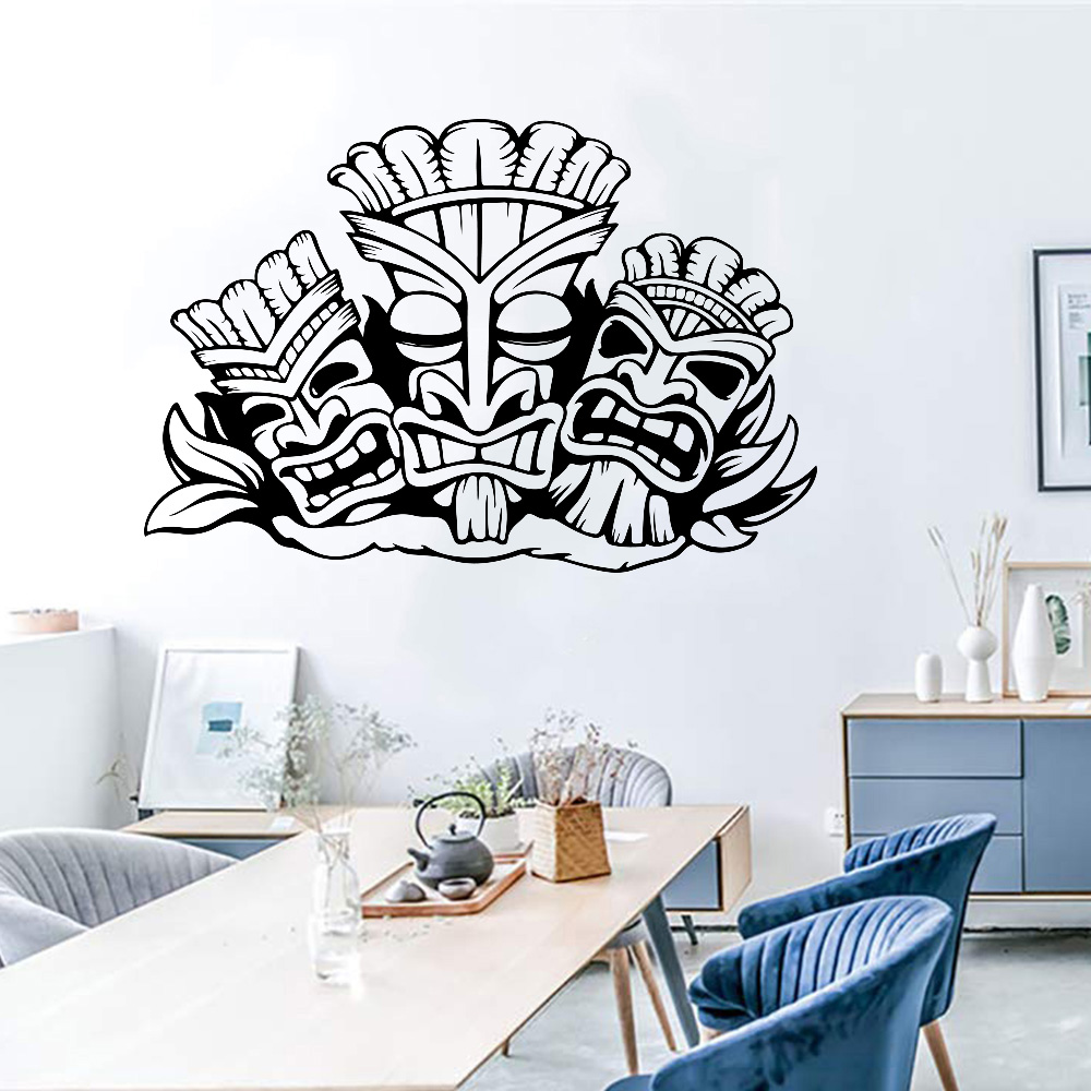 Hawaiian Totem Wall Sticker Al - Baby Nursery Labels ulasan dan harga