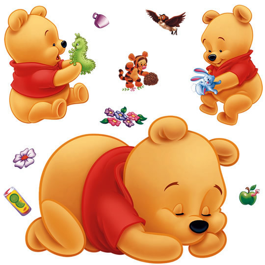 3d Winnie The Pooh Wall Sticke - Baby Nursery Winnie The Pooh ulasan dan harga