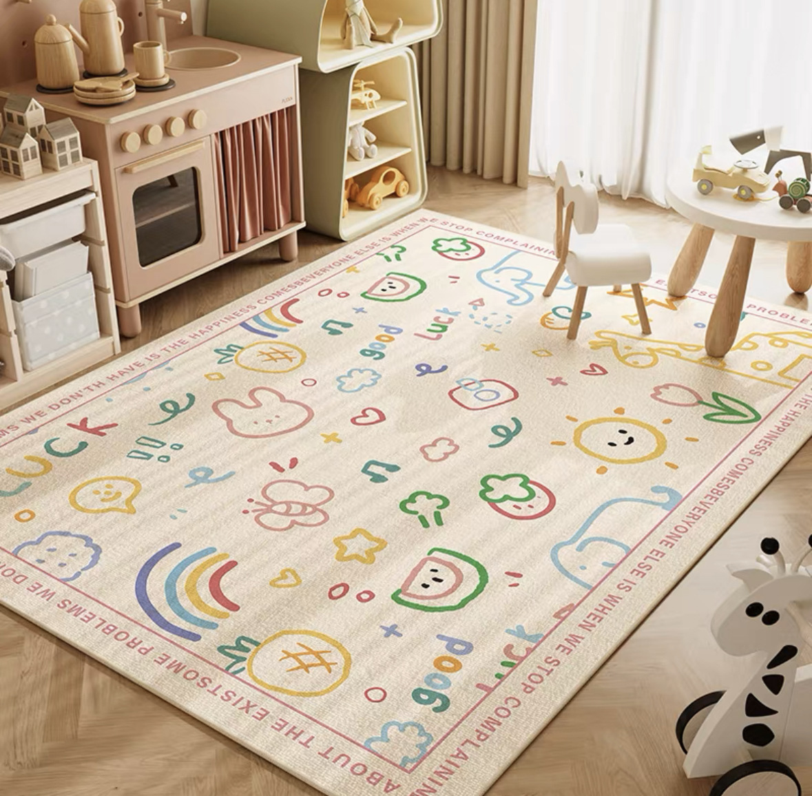 VIKAMA Neutral Cartoon Lion Ba - Soft Rug Nursery ulasan dan harga