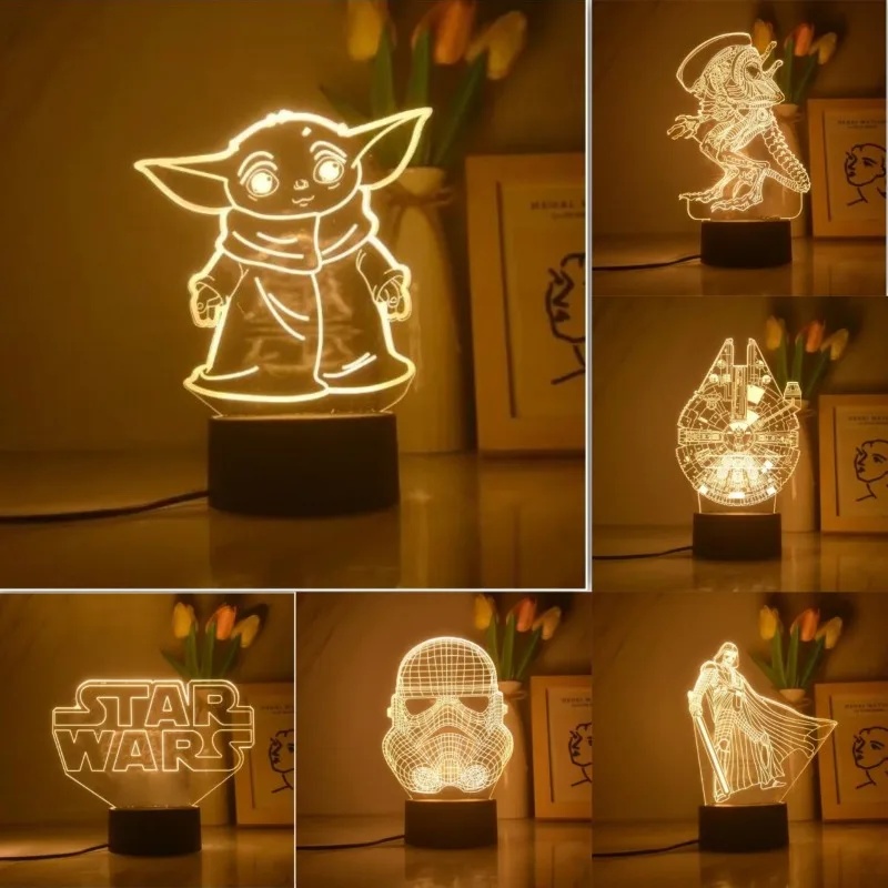 Cartoon 3D Anime Lamp Yoda Bab - Baby Yoda Nursery ulasan dan harga