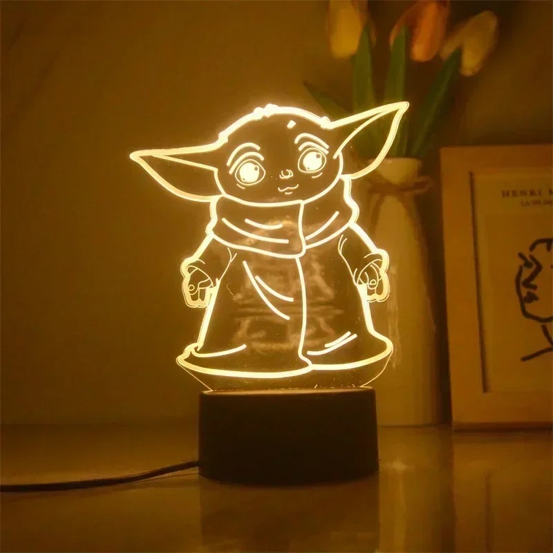 Cartoon 3D Anime Lamp Yoda Bab - Baby Yoda Nursery ulasan dan harga