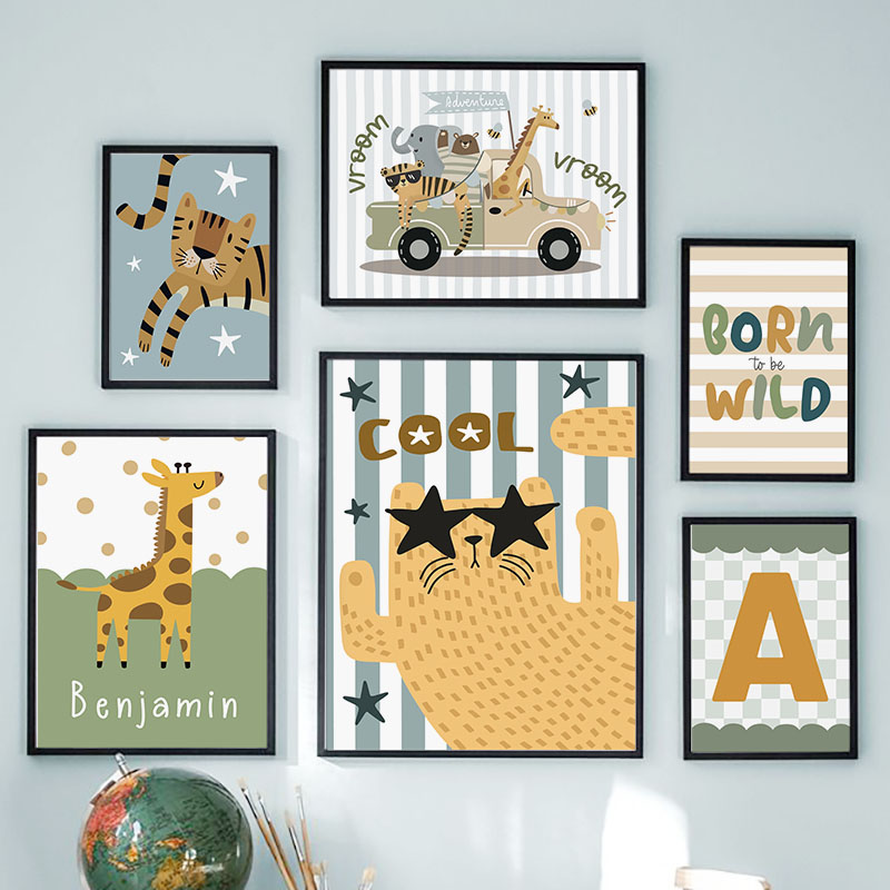 Kawaii Tiger Lion Giraffe Car  - Baby Nursery Giraffe ulasan dan harga