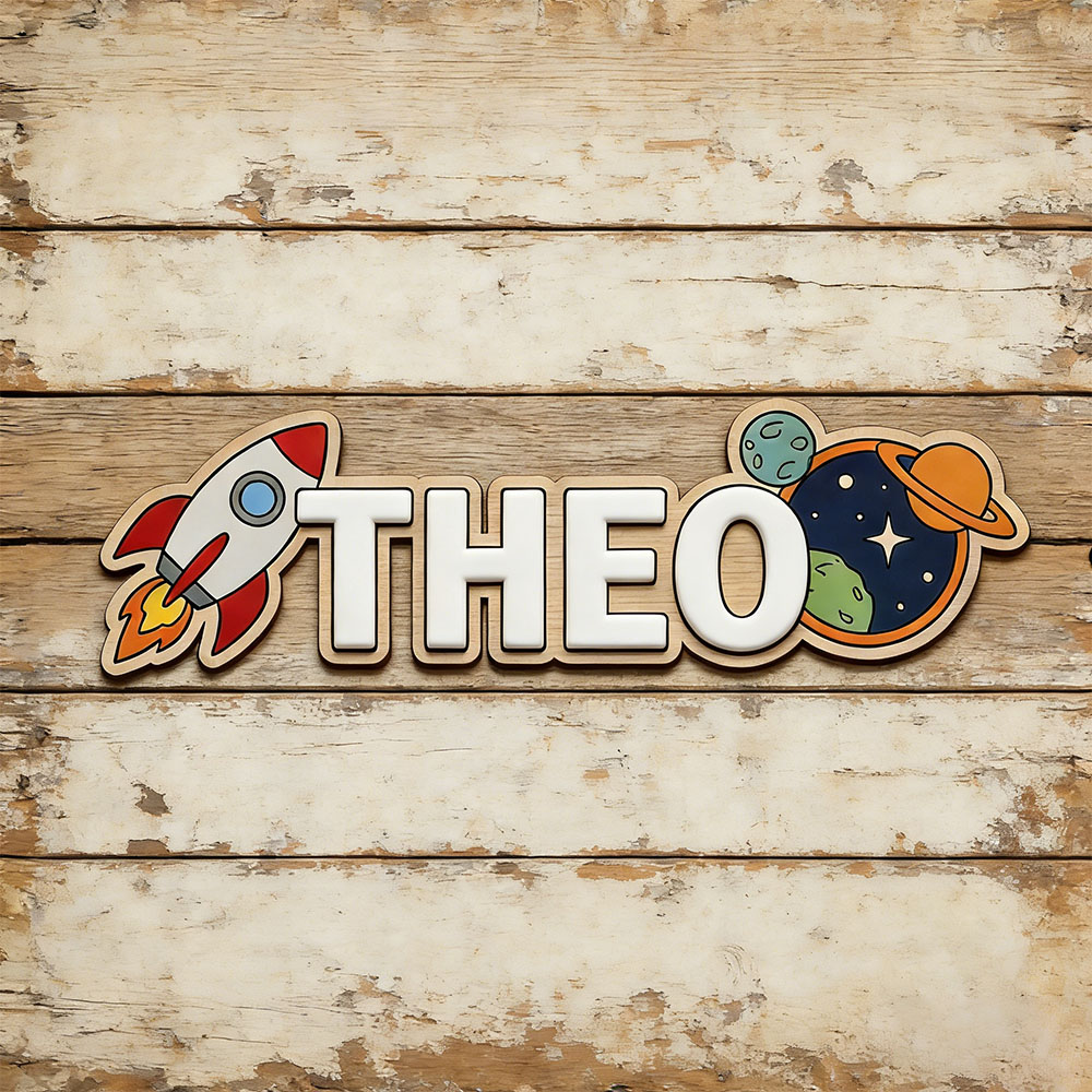 Personalized Space Rocket Name - Baby Nursery Decor Boy ulasan dan harga