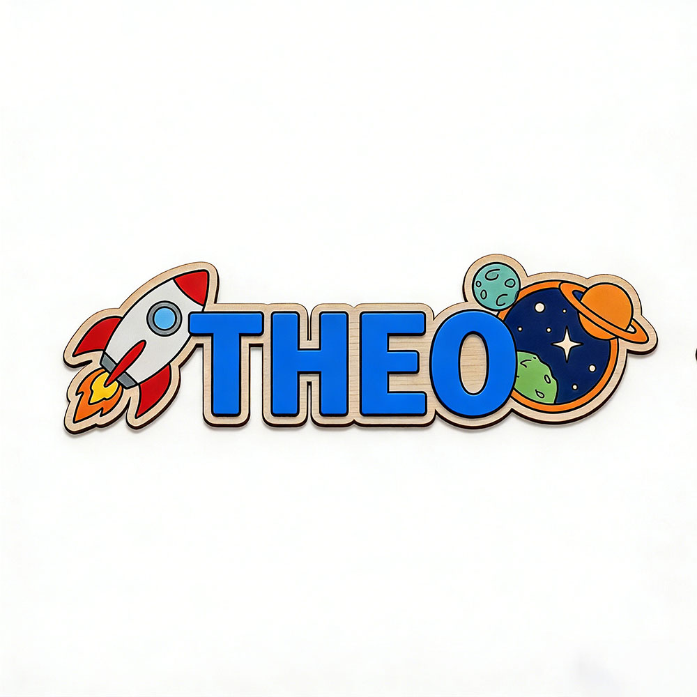 Personalized Space Rocket Name - Baby Nursery Decor Boy ulasan dan harga