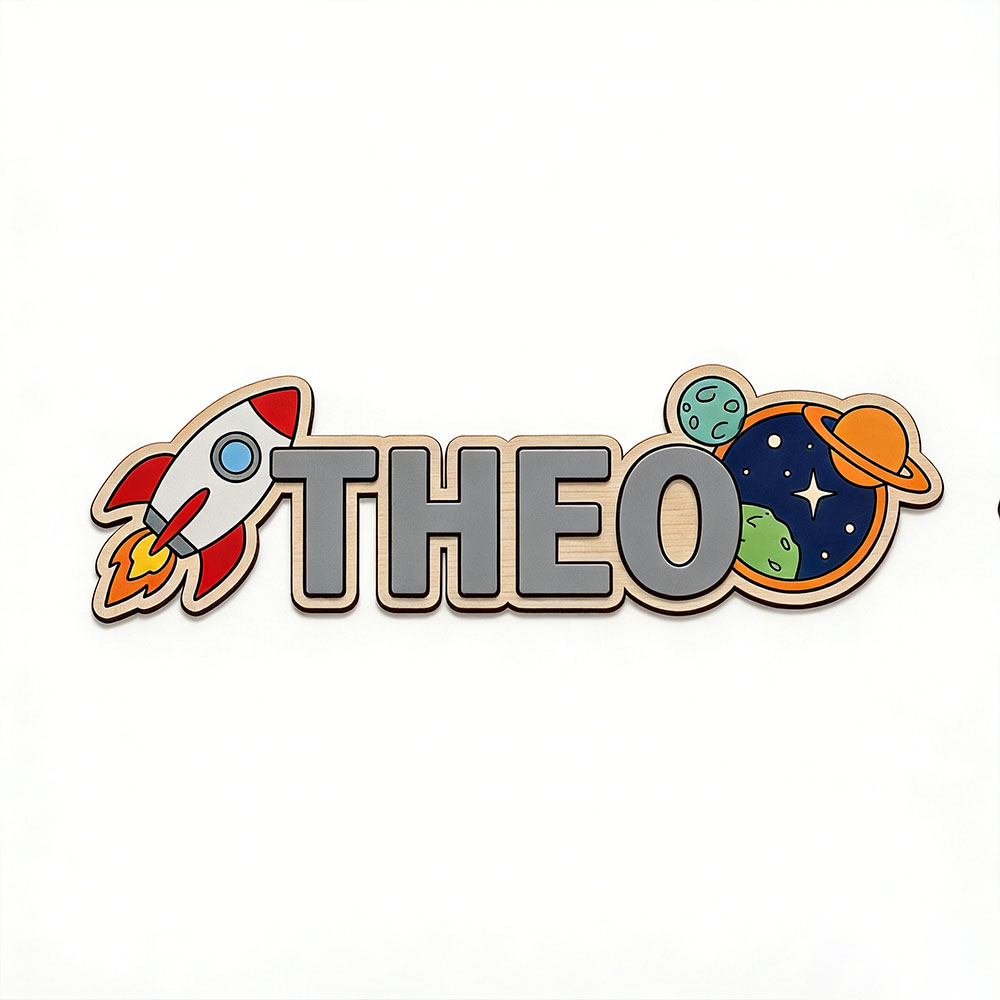 Personalized Space Rocket Name - Baby Nursery Decor Boy ulasan dan harga