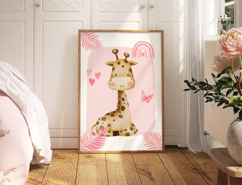 1/3pcs Pink Elephant Giraffe L - Baby Nursery Giraffe ulasan dan harga