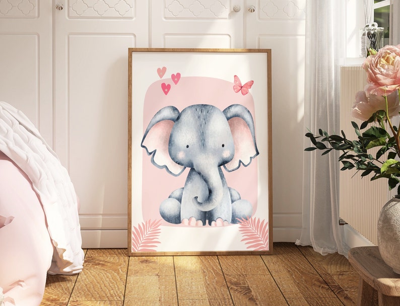 1/3pcs Pink Elephant Giraffe L - Baby Nursery Giraffe ulasan dan harga