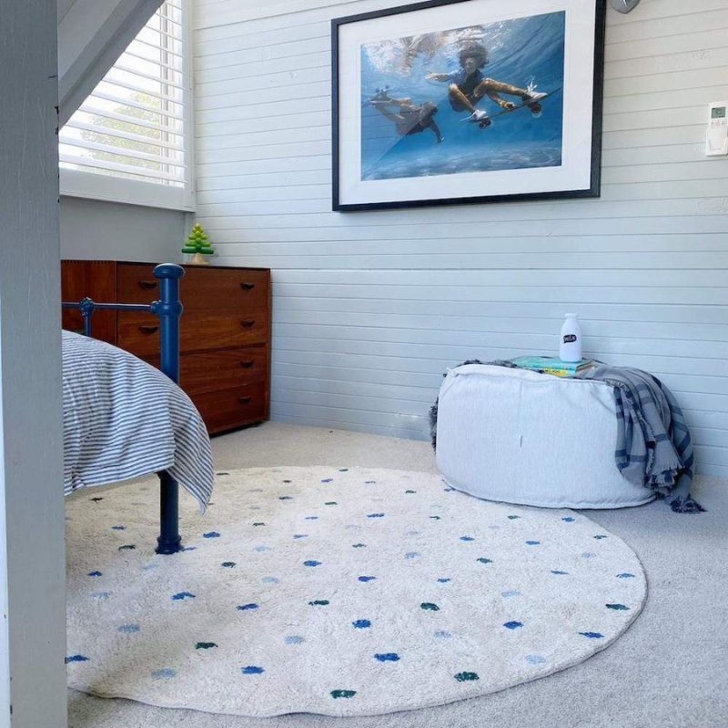 Dot Fluffy Carpet Living Room  - Soft Rug Nursery ulasan dan harga