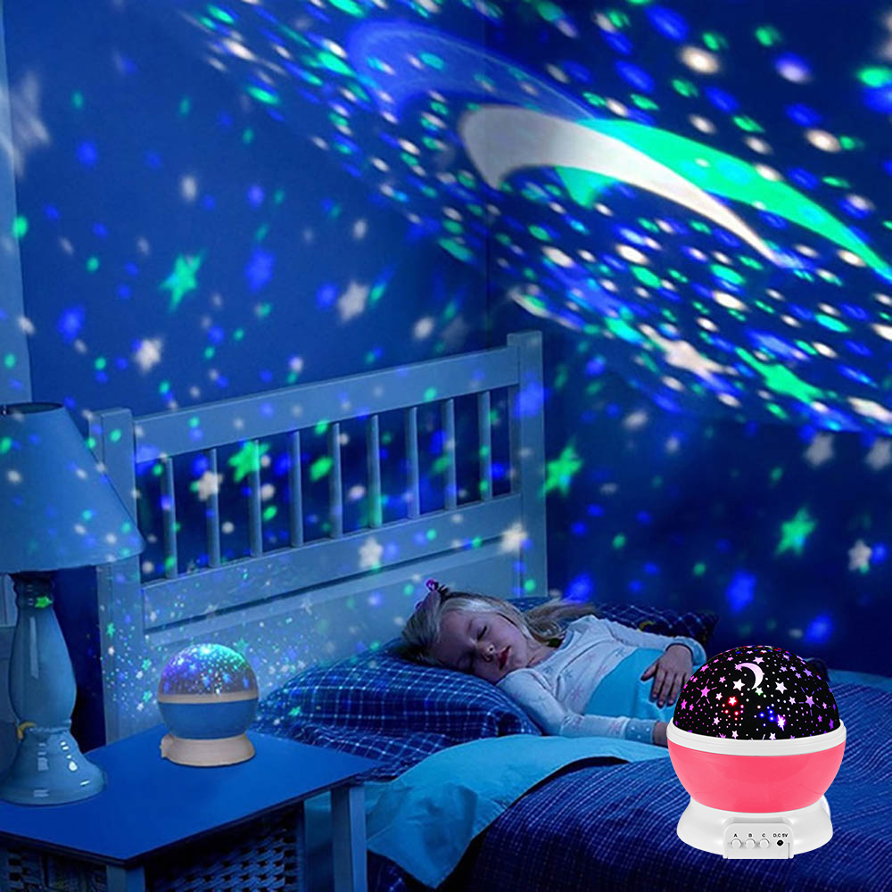 Night Lamp Projector Starry Sk - Baby Nursery Table Lamp ulasan dan harga