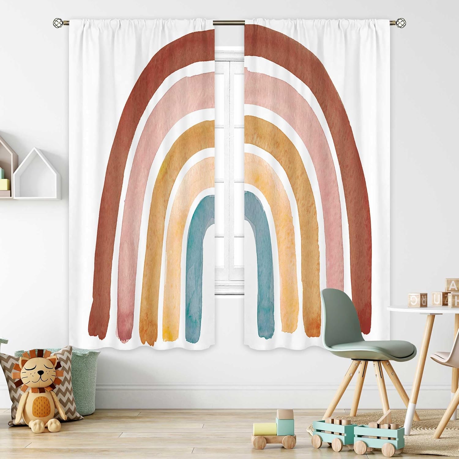 Kids Boho Rainbow Curtains for - Baby Nursery Curtains ulasan dan harga
