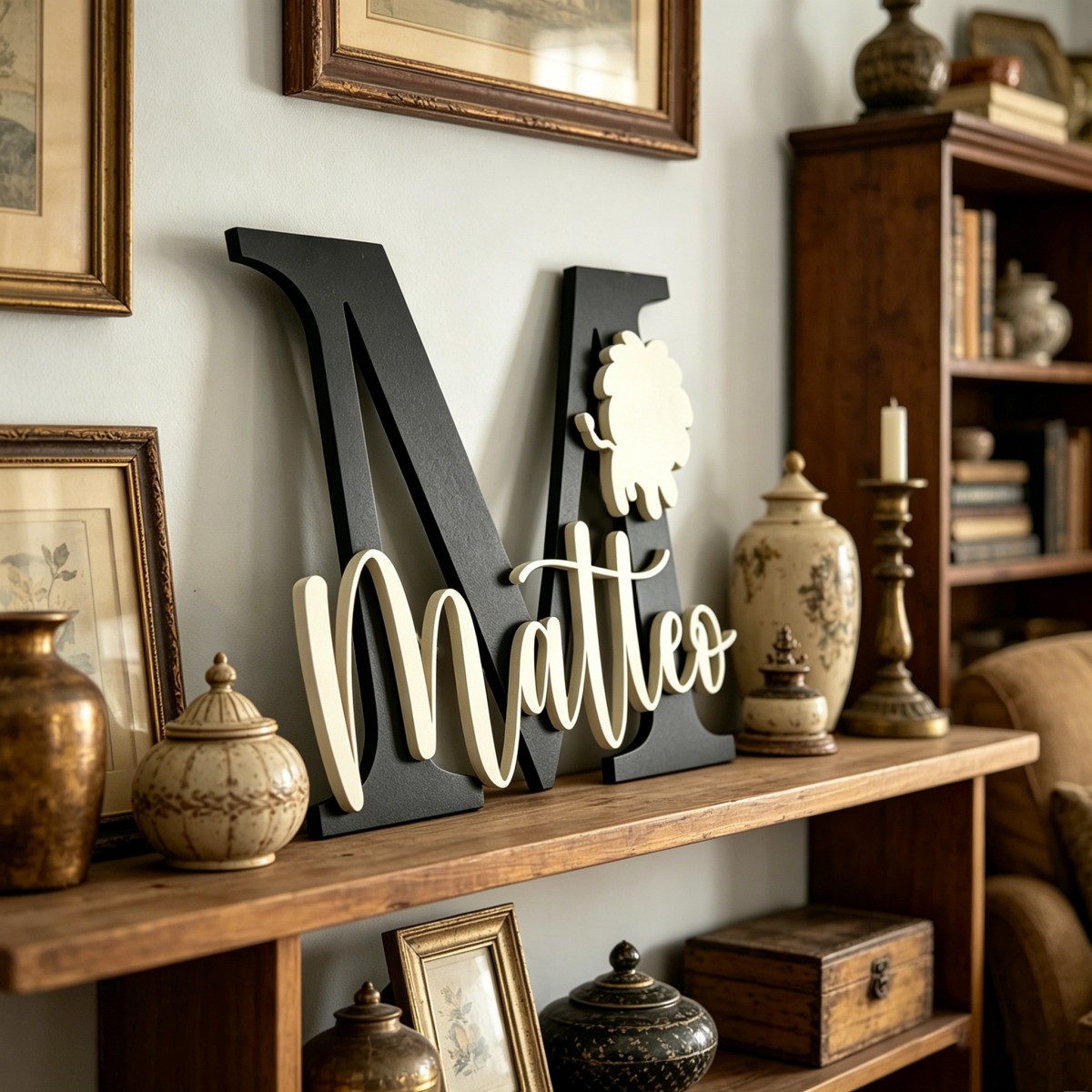 1Pc Custom Lion Name & Initial - Baby Nursery Baby ulasan dan harga