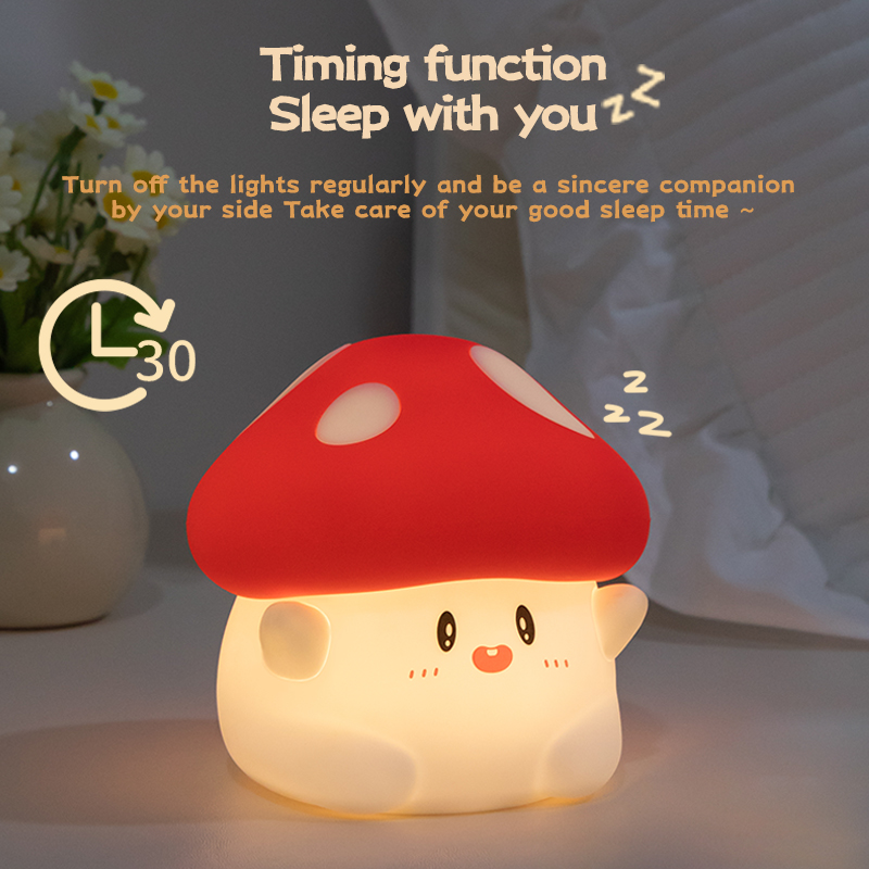 Mushroom Night Light LED Recha - Baby Nursery Table Lamp ulasan dan harga