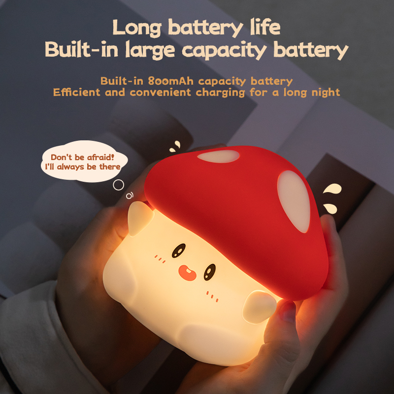 Mushroom Night Light LED Recha - Baby Nursery Table Lamp ulasan dan harga
