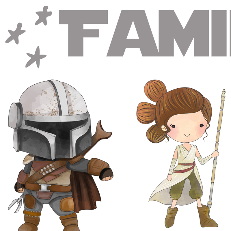Personalized Family Name Print - Baby Yoda Nursery ulasan dan harga