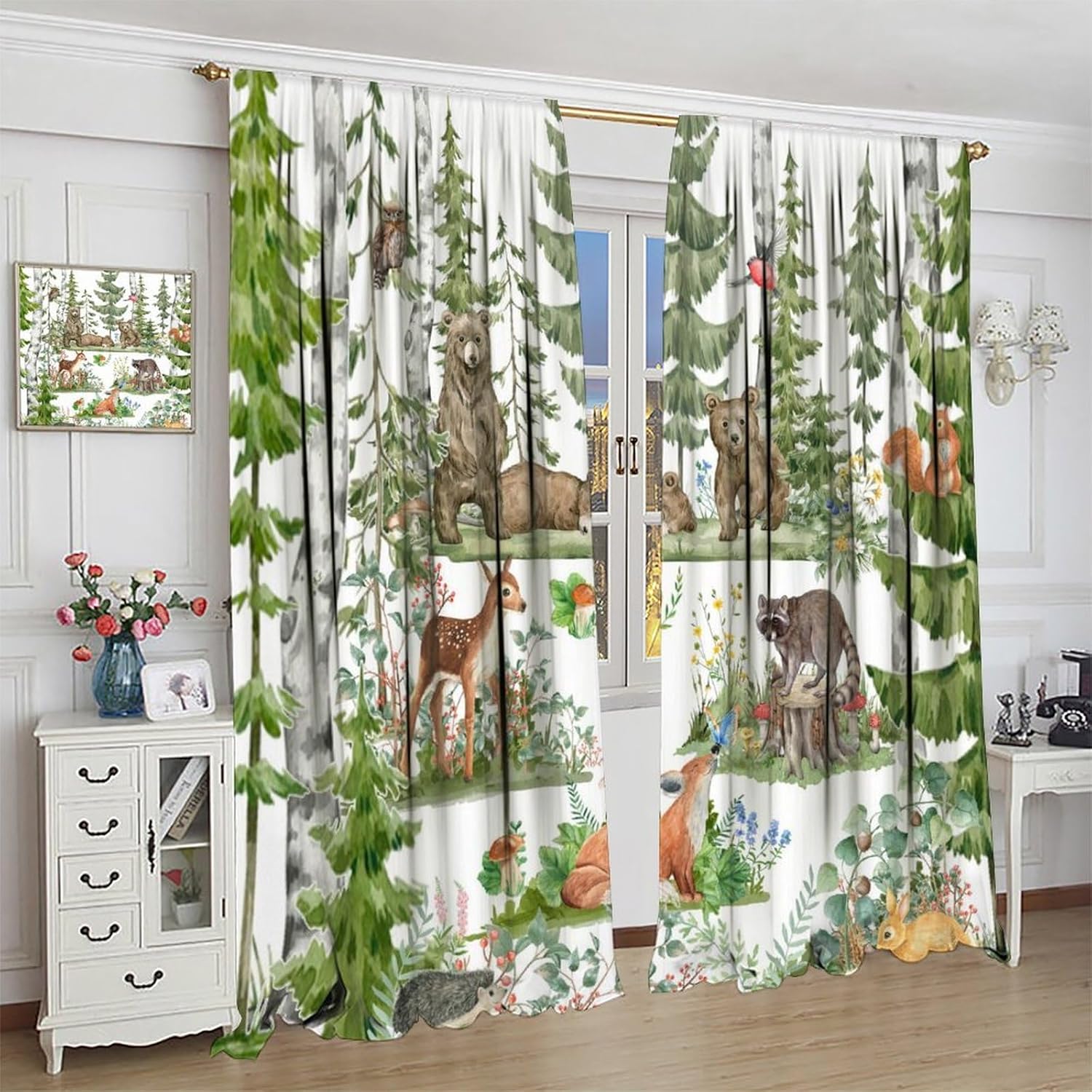 Forest Animal Curtains for Kid - Baby Nursery Curtains ulasan dan harga