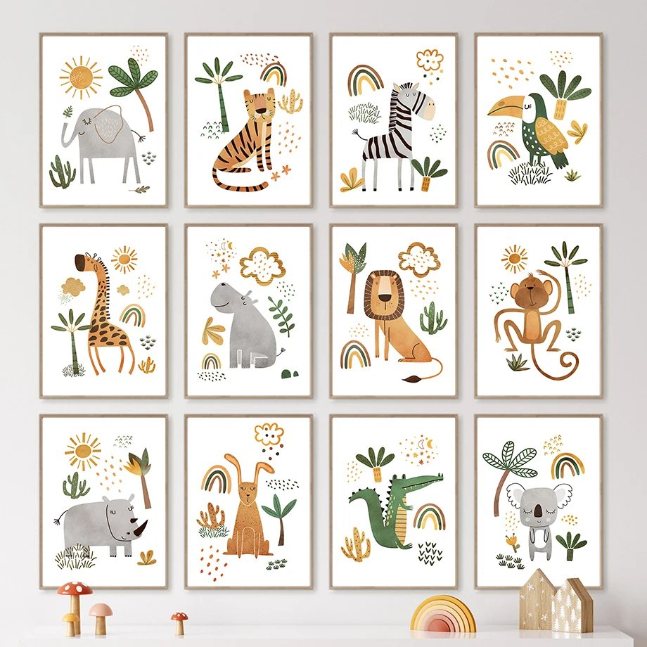 Giraffe Elephant Tiger Zebra T - Baby Nursery Giraffe ulasan dan harga